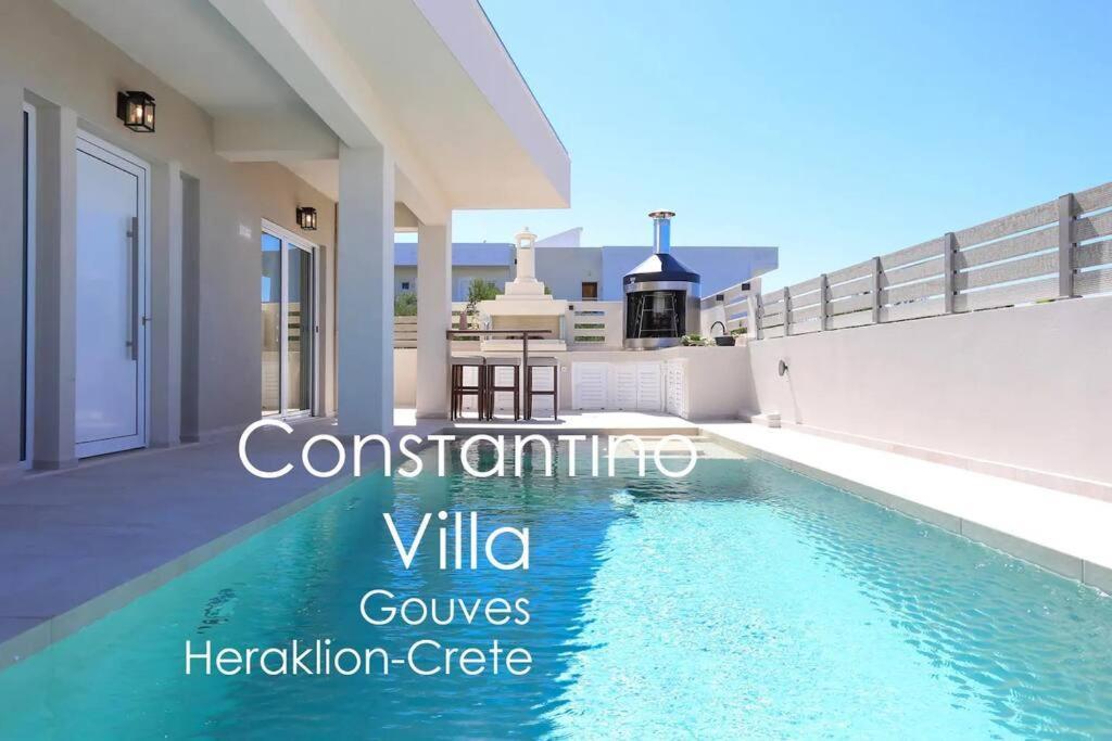 Villa Constantino With Heated Pool Kato Gouves Ngoại thất bức ảnh